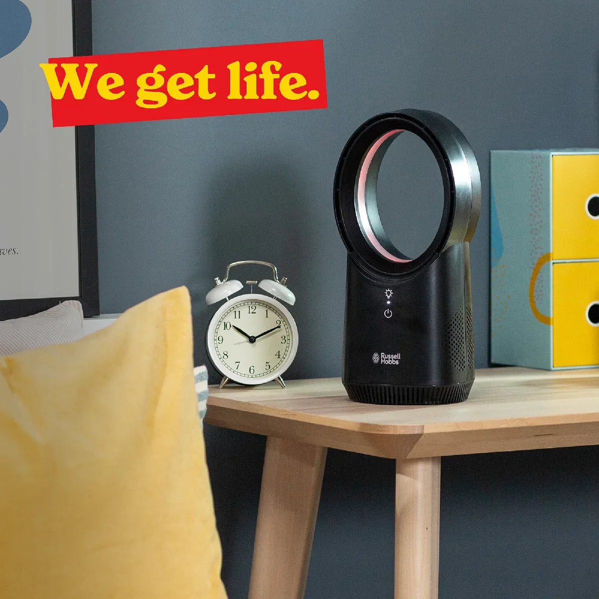 Russell Hobbs RHBLDLUSB25B, Compact Wireless Desk Fan in Black