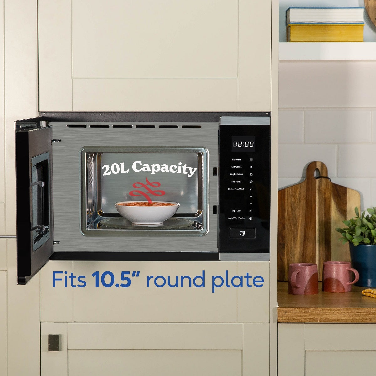 Russell Hobbs RHBM2002SS Digital Microwave & Grill 20L, Stainless Steel
