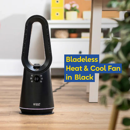 Russell Hobbs RHCBLDL3IN1B, Bladeless Cool and Heat Fan in Black