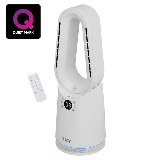 Russell Hobbs RHCBLDL3IN1, Bladeless Cool and Heat Fan in White