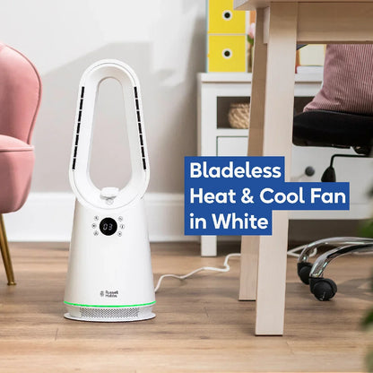 Russell Hobbs RHCBLDL3IN1, Bladeless Cool and Heat Fan in White