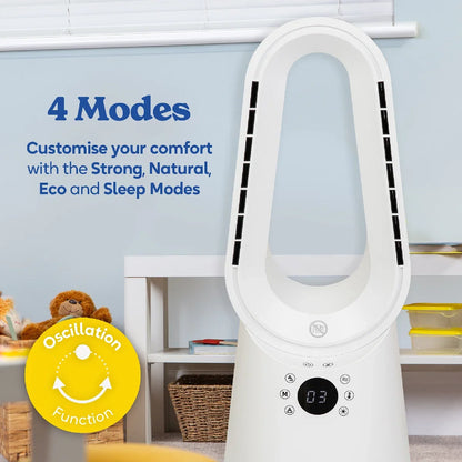 Russell Hobbs RHCBLDL3IN1, Bladeless Cool and Heat Fan in White