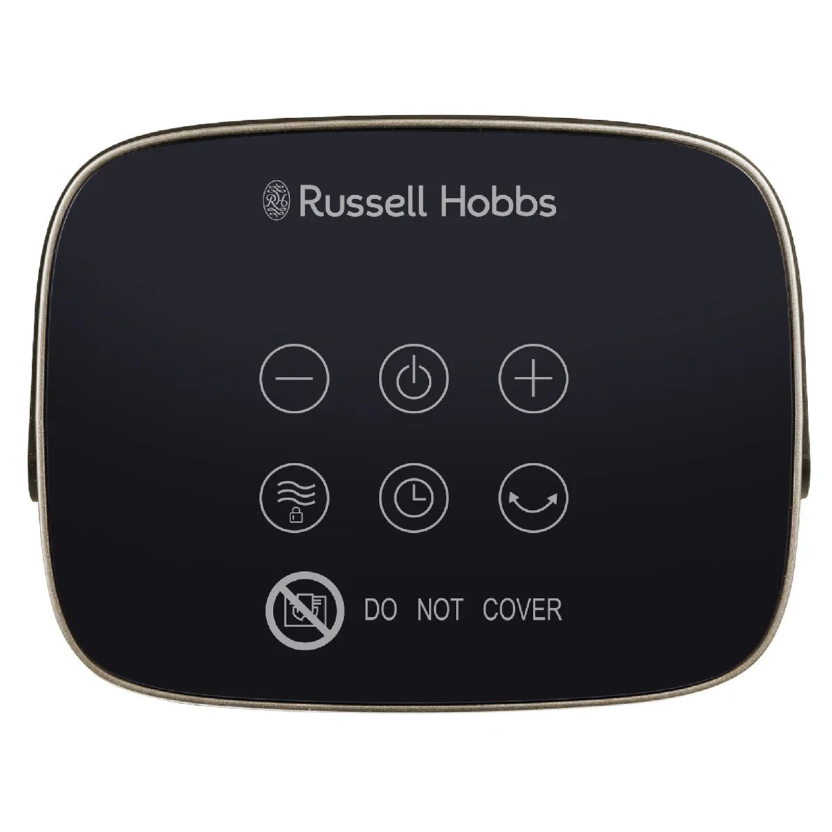 Russell Hobbs, RHCH2001G, 1.5kW Oscillating Ceramic Heater in Black and Gold, Square Design