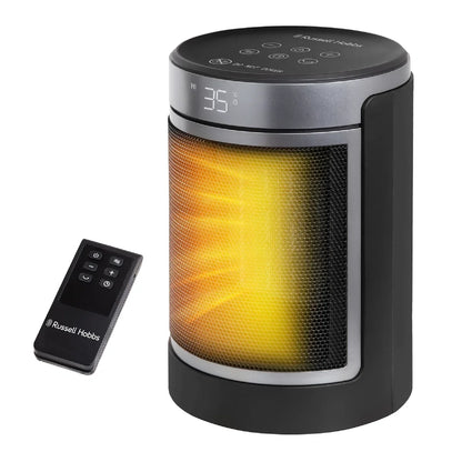 Russell Hobbs RHCH2002S 1.5kW Oscillating Ceramic Heater in Black and Silver