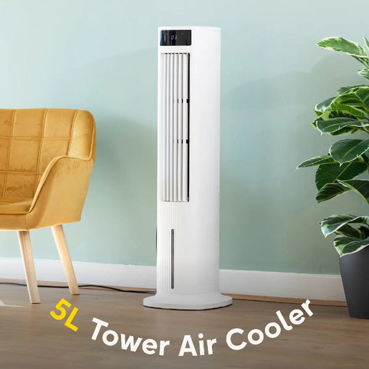 Russell Hobbs RHCLT5L Tower Air Cooler 5 Litre in White