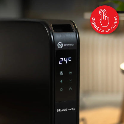 Russell Hobbs RHCVH2003B 2kW Digital Touch Panel Convection Heater W/Remote in Black