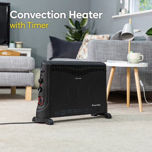 Russell Hobbs RHCVH4002B 2kW Convection Heater with Timer in Black