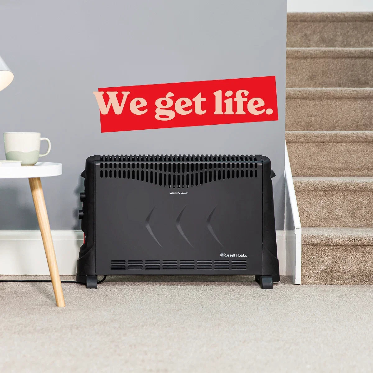 Russell Hobbs RHCVH4002B 2kW Convection Heater with Timer in Black