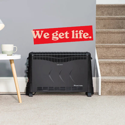 Russell Hobbs RHCVH4002B 2kW Convection Heater with Timer in Black