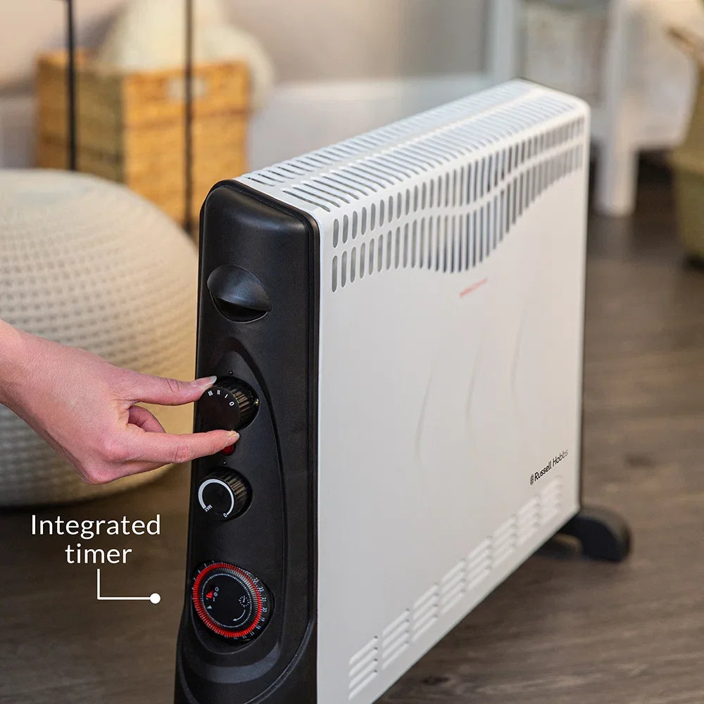 Russell Hobbs RHCVH4002-EU 2kW Convection Heater with Timer, White