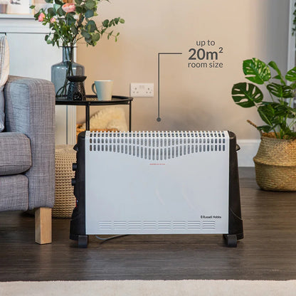 Russell Hobbs RHCVH4002-EU 2kW Convection Heater with Timer, White