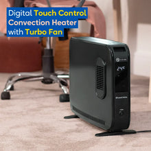 Russell Hobbs® RHCVHTF2004B, 2kW Digital Touch Panel Convection Heater with Turbo Fan and Remote in Black