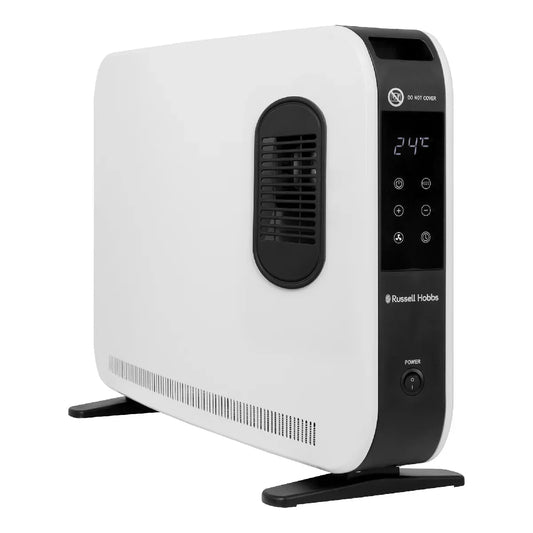 Russell Hobbs® RHCVHTF2004, 2kW Digital Touch Panel Convection Heater with Turbo Fan and Remote in White