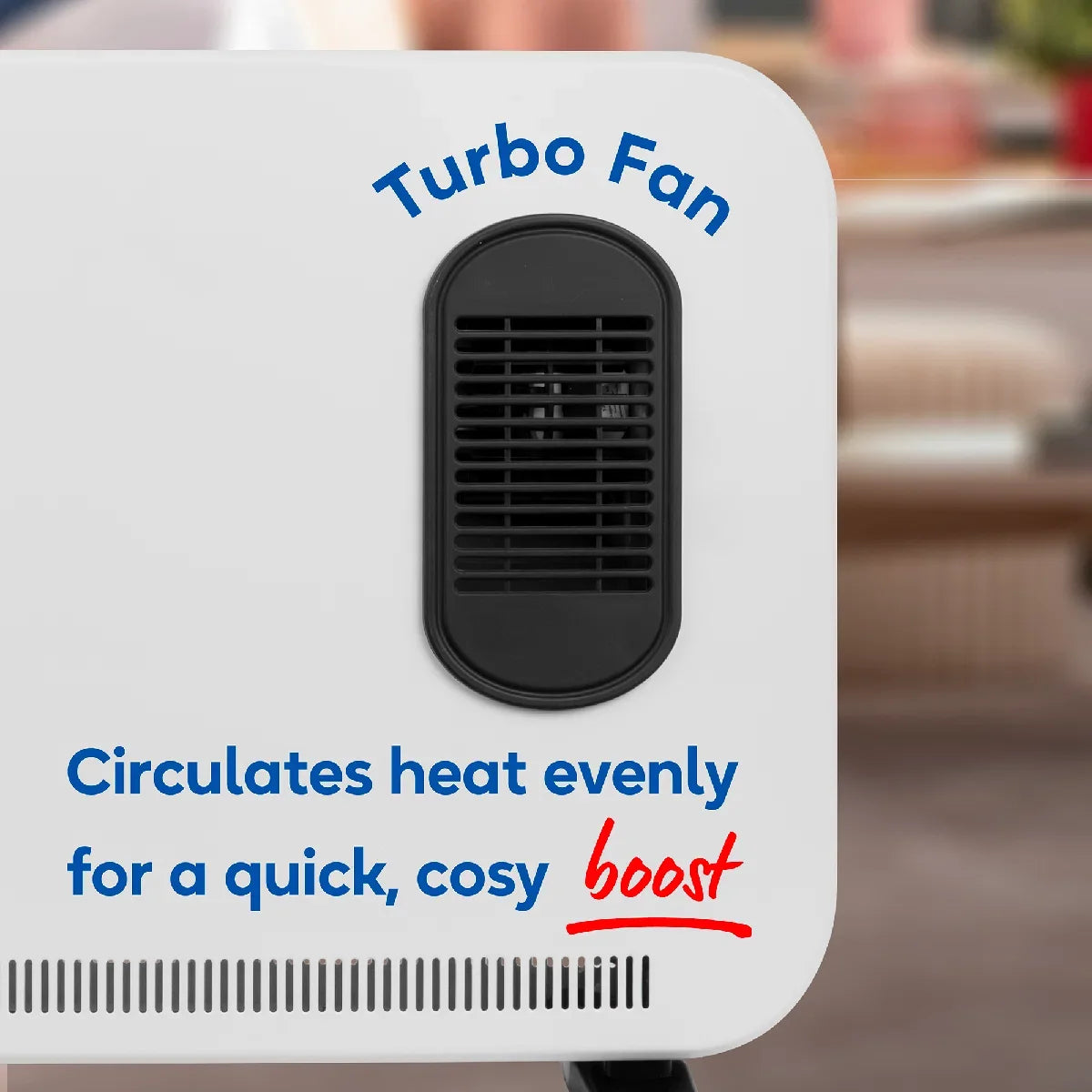 Russell Hobbs® RHCVHTF2004, 2kW Digital Touch Panel Convection Heater with Turbo Fan and Remote in White