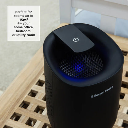 Russell Hobbs RHDH1061B Fresh Air Mini, Compact Dehumidifier, 300ml/day, Black
