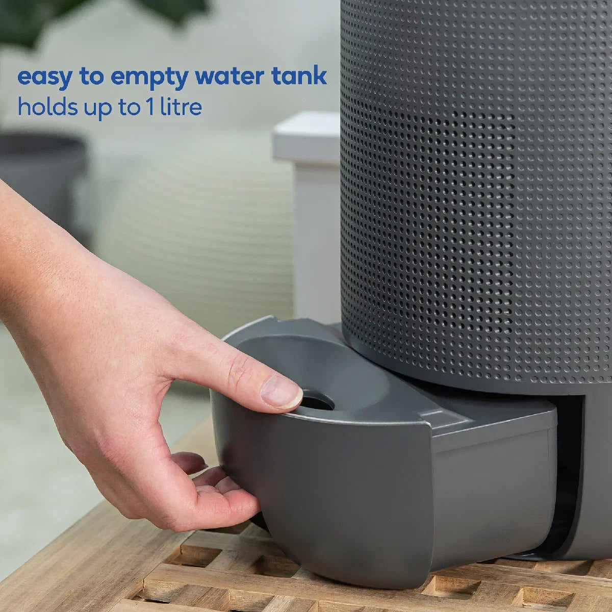 Russell Hobbs RHDH1101G Fresh Air Pro Compact Dehumidifier and Air Purifier, Ozone Free, 750ml/day, Grey
