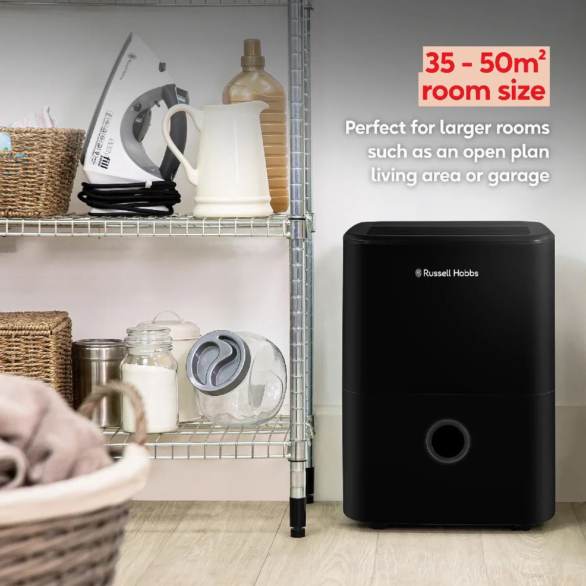 Russell Hobbs RHDH2002B 20L Dehumidifier in Black