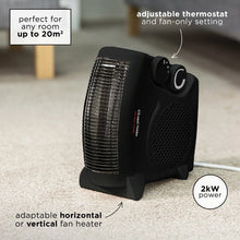 Russell Hobbs RHFH1005B 2kW Vertical/Horizontal Fan Heater in Black