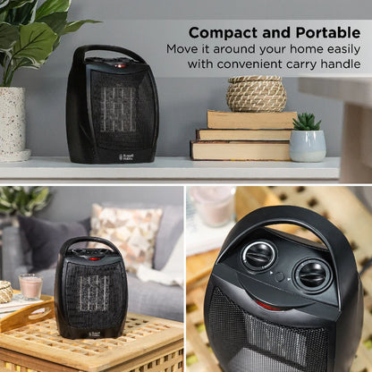 Russell Hobbs RHFH1006B 1.5kW Portable Ceramic Heater in Black