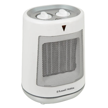 Russell Hobbs RHFH1008 2kW Oscillating Ceramic Heater in White and Grey