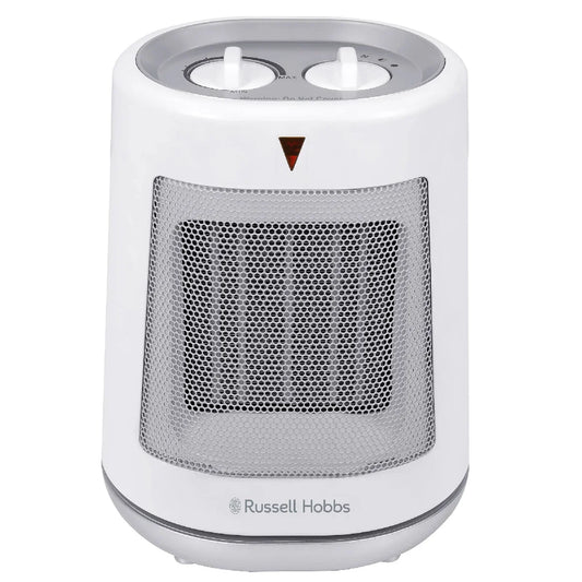 Russell Hobbs RHFH1008 2kW Oscillating Ceramic Heater in White and Grey