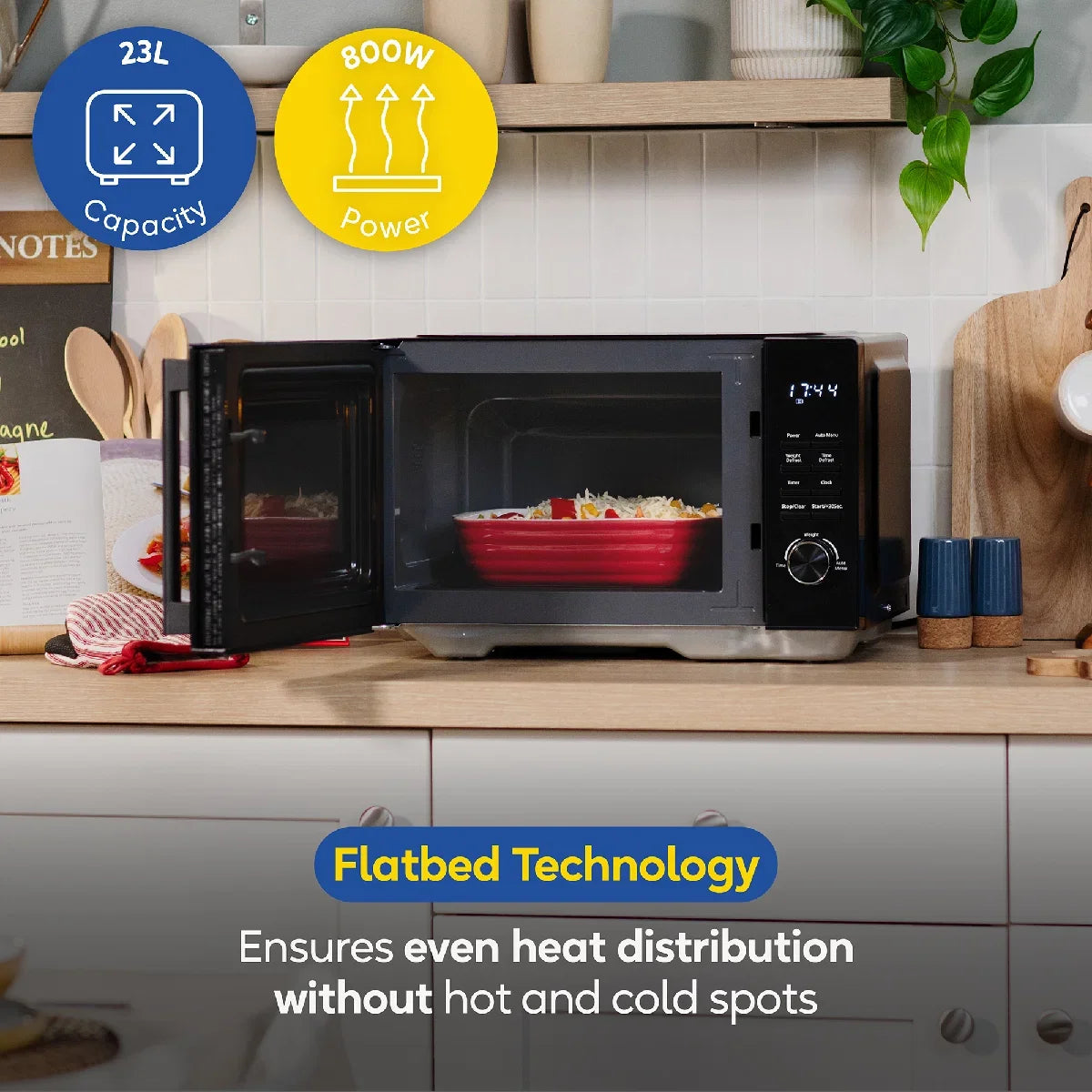 Russell Hobbs® RHFM2365B, 23L Flatbed Digital Microwave in Black