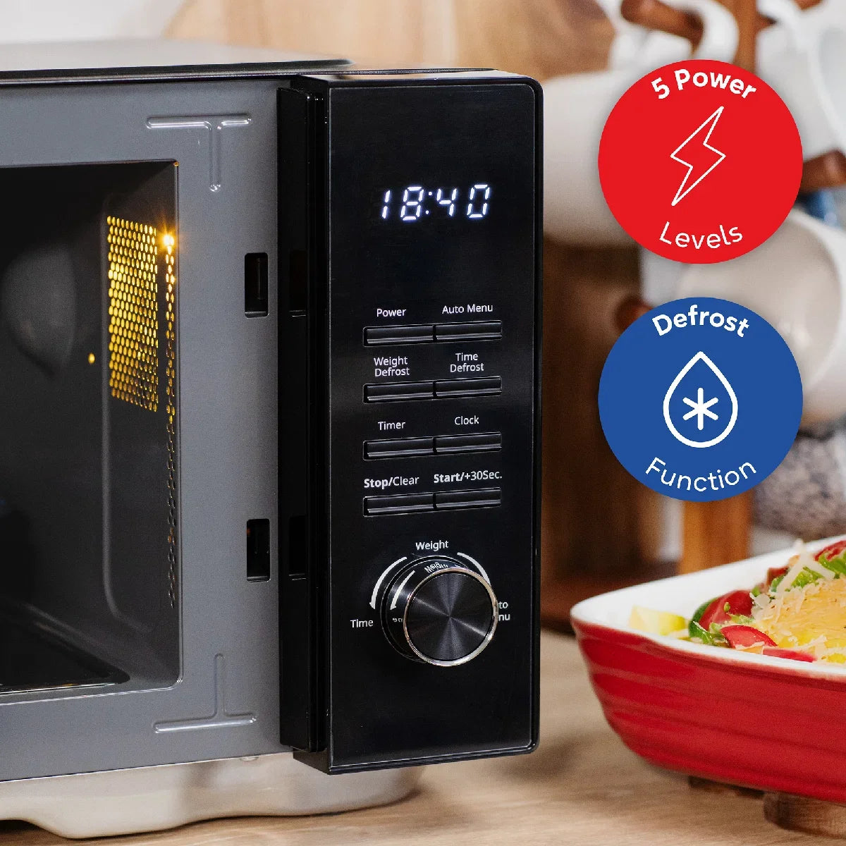 Russell Hobbs® RHFM2365B, 23L Flatbed Digital Microwave in Black