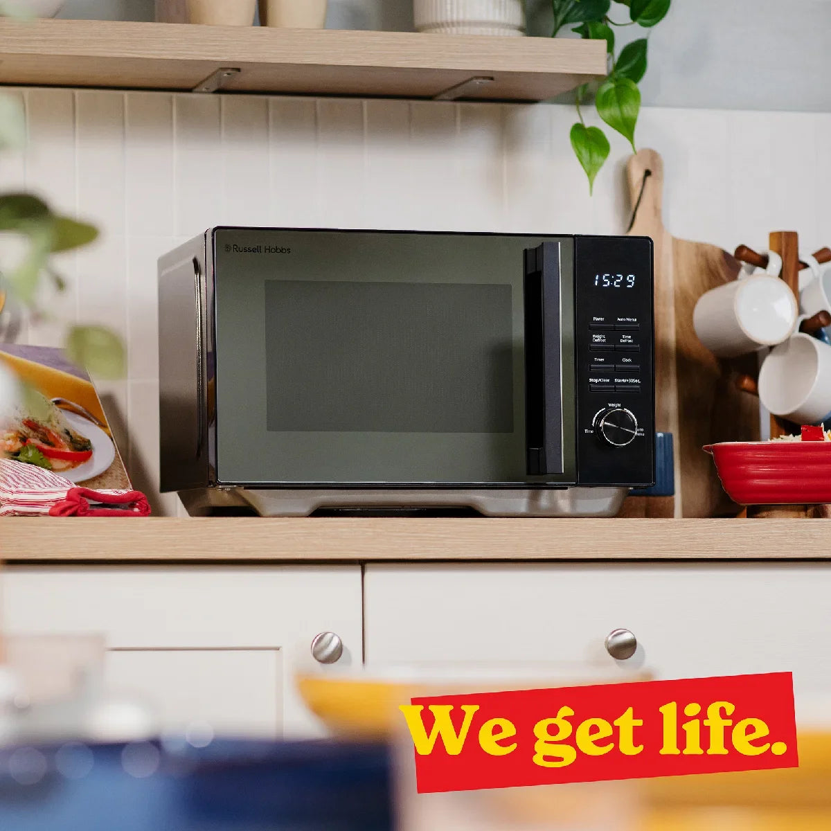 Russell Hobbs® RHFM2365B, 23L Flatbed Digital Microwave in Black