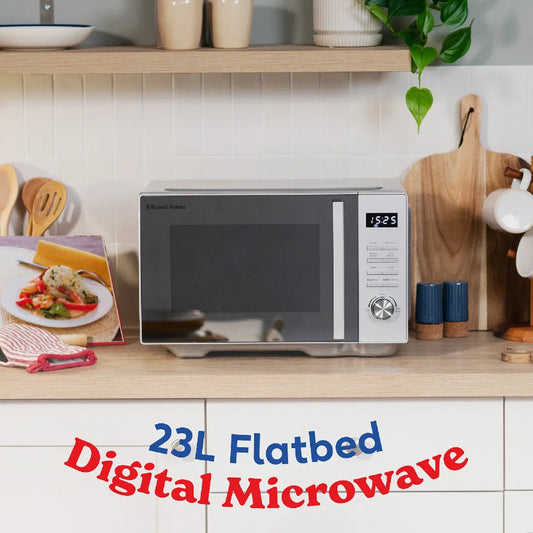 Russell Hobbs RHFM2365S, 23L Flatbed Digital Microwave in Silver