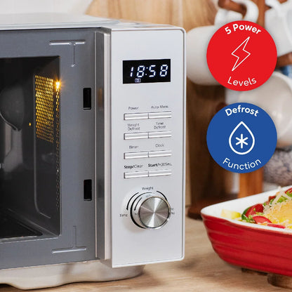 Russell Hobbs RHFM2365S, 23L Flatbed Digital Microwave in Silver