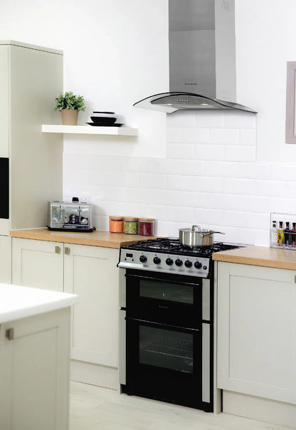 Russell Hobbs RHGCH601SS-M 60cm Wide Stainless Steel & Glass Chimney Cooker Hood