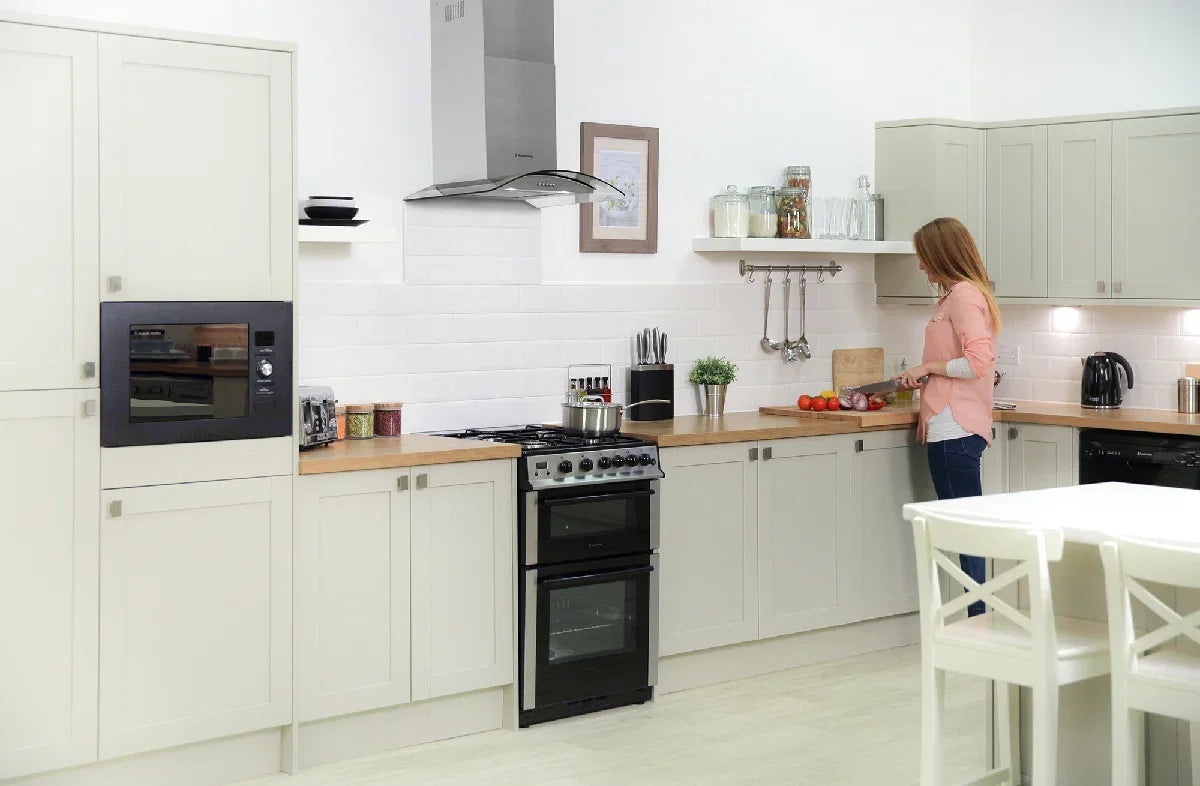 Russell Hobbs RHGCH601SS-M 60cm Wide Stainless Steel & Glass Chimney Cooker Hood
