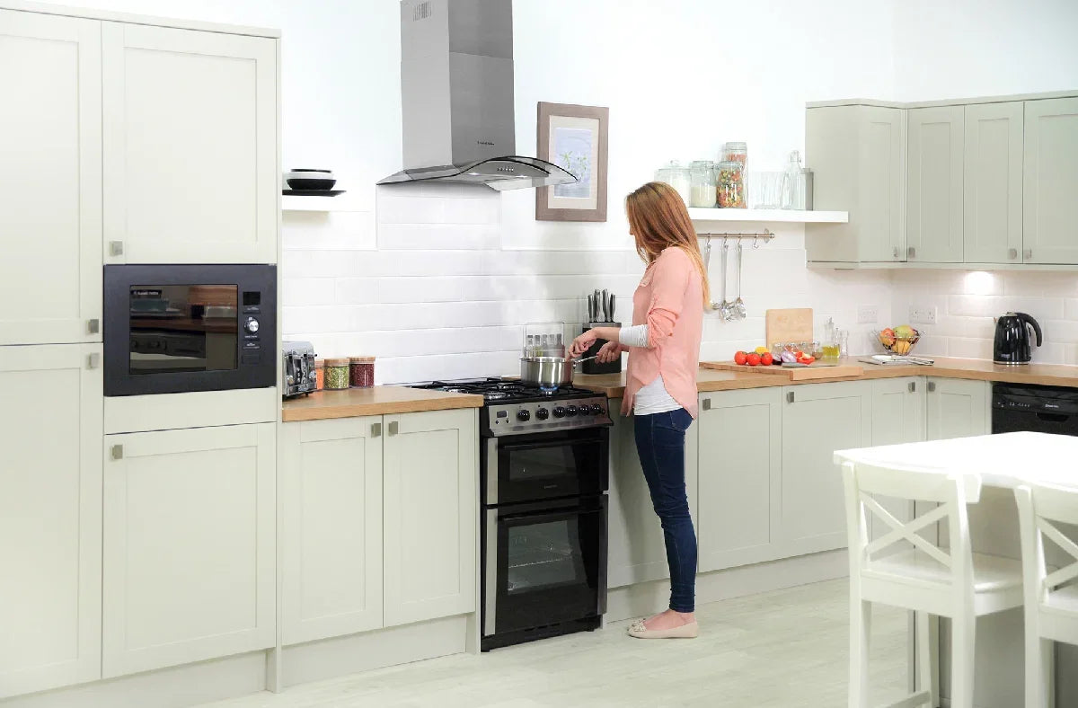 Russell Hobbs RHGCH601SS-M 60cm Wide Stainless Steel & Glass Chimney Cooker Hood