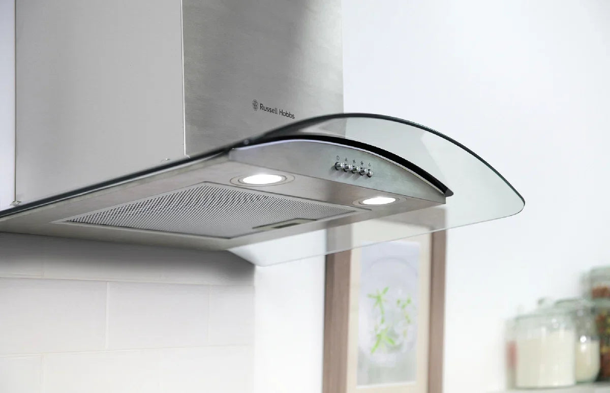 Russell Hobbs RHGCH601SS-M 60cm Wide Stainless Steel & Glass Chimney Cooker Hood