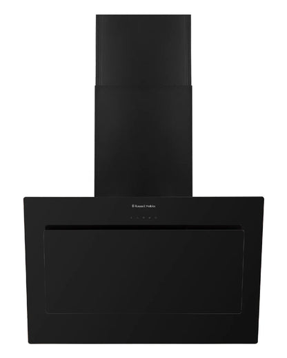 Russell Hobbs RHGCH902B-M 90cm Wide Angled Black Glass Chimney Cooker Hood