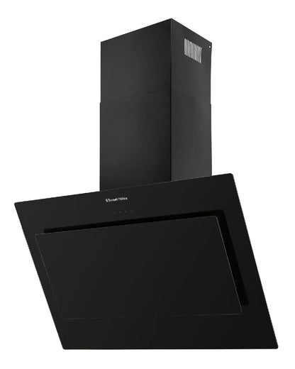 Russell Hobbs RHGCH902B-M 90cm Wide Angled Black Glass Chimney Cooker Hood