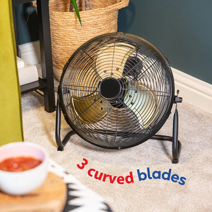 Russell Hobbs RHGF1221BG 12” High Velocity Floor Fan in Brushed Gold