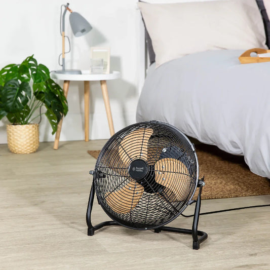 Russell Hobbs RHGF1221WDB 12” Floor Fan in Black Scandi