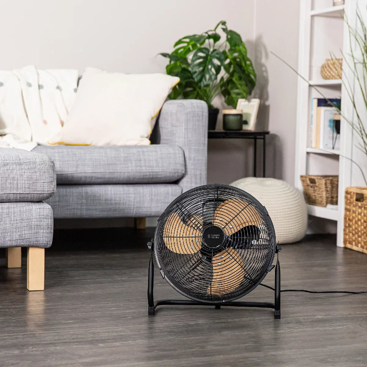 Russell Hobbs RHGF1221WDB 12” Floor Fan in Black Scandi