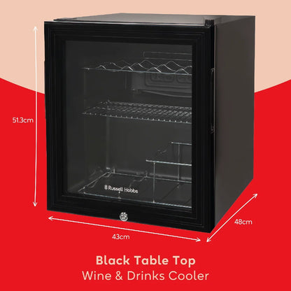 Russell Hobbs RHGWC1B-C-LCK 12 Bottle Lockable Wine Cooler in Black