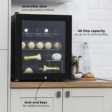 Russell Hobbs RHGWC1B-C-LCK 12 Bottle Lockable Wine Cooler in Black