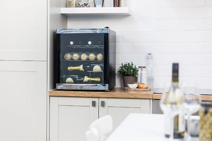 Russell Hobbs RHGWC1B-C Black Glass Door Drinks & Wine Cooler