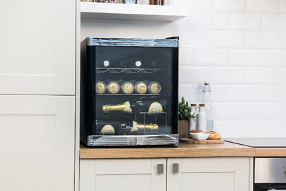 Russell Hobbs RHGWC1B-C Black Glass Door Drinks & Wine Cooler