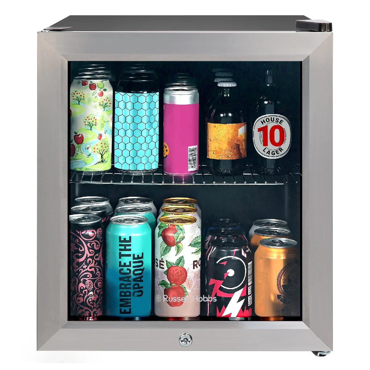 Russell Hobbs® RHGWC3SS-C-LCK 12 Bottle Lockable Wine Cooler in Stainless Steel