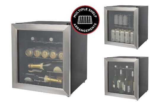 Russell Hobbs RHGWC3SS-C Stainless Steel Glass Door Drinks & Wine Cooler