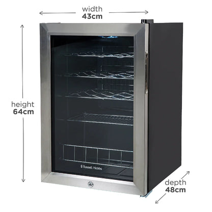 Russell Hobbs® RHGWC4SS-LCK 20 Bottle Lockable Wine Cooler in Stainless Steel
