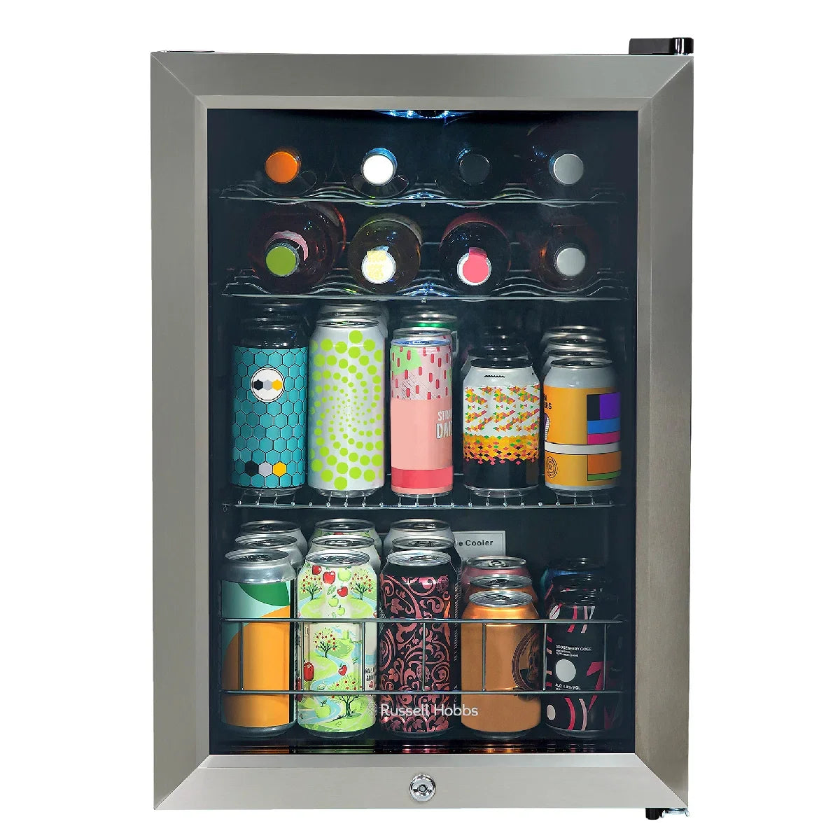 Russell Hobbs® RHGWC4SS-LCK 20 Bottle Lockable Wine Cooler in Stainless Steel