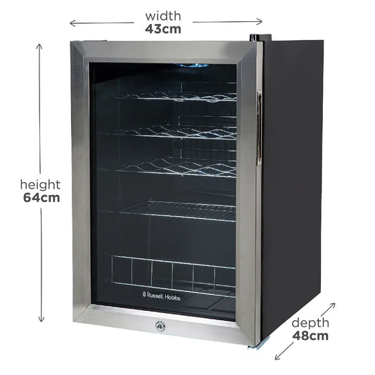 Russell Hobbs® RHGWC4SS-LCK 20 Bottle Lockable Wine Cooler in Stainless Steel