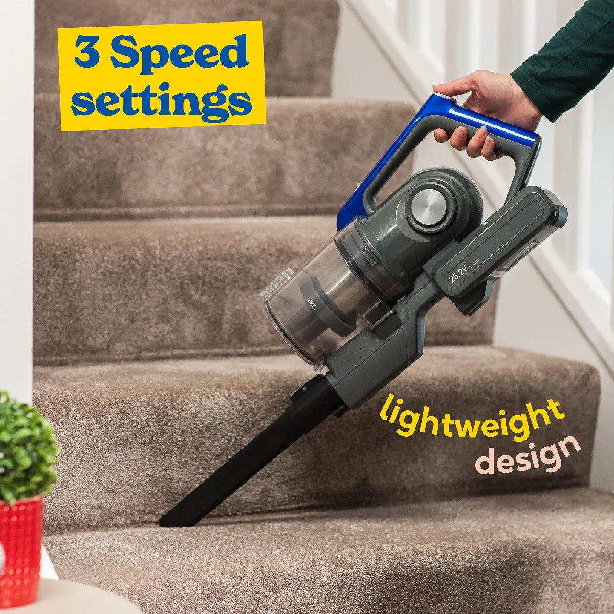 Russell Hobbs® RHHS4101, Glide Pro Plus Cordless Stick Vacuum in Grey & Blue