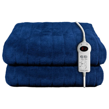 Russell Hobbs RHHT1003BLU Heated Throw W/Sherpa and Microfleece in Blue